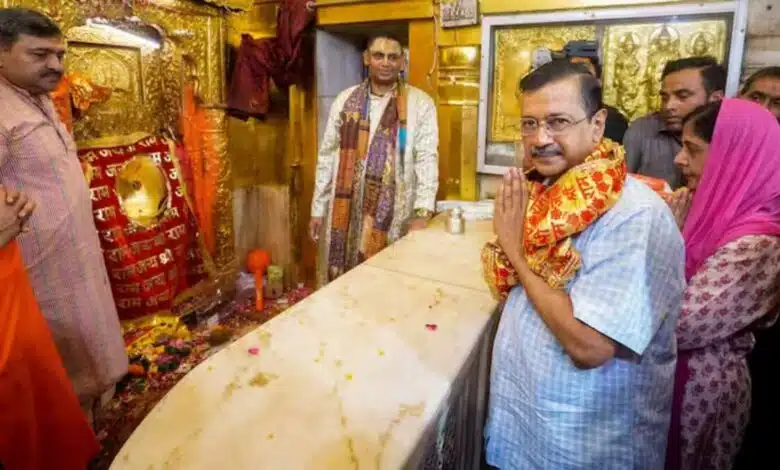 Delhi CM Arvind Kejriwal offers prayers at Hanuman temple a day after getting bail