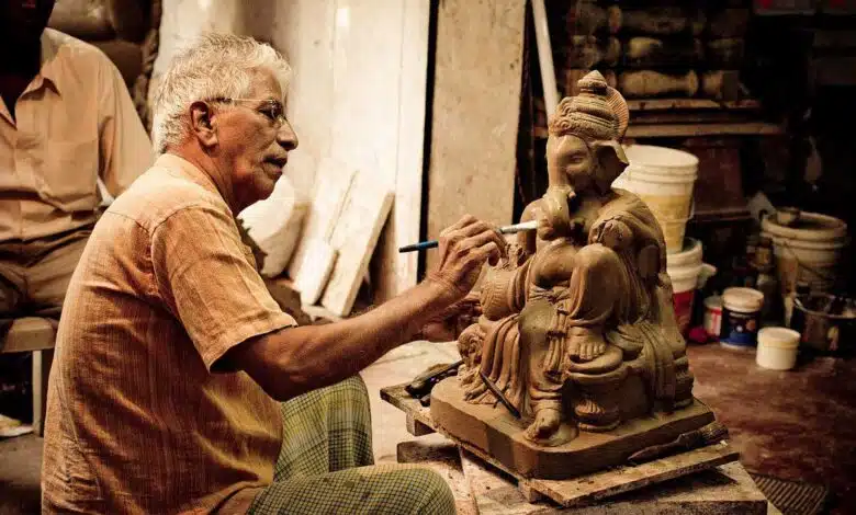 Eco friendly Ganesha idols are being prepared in the country for Ganesh Chaturthi