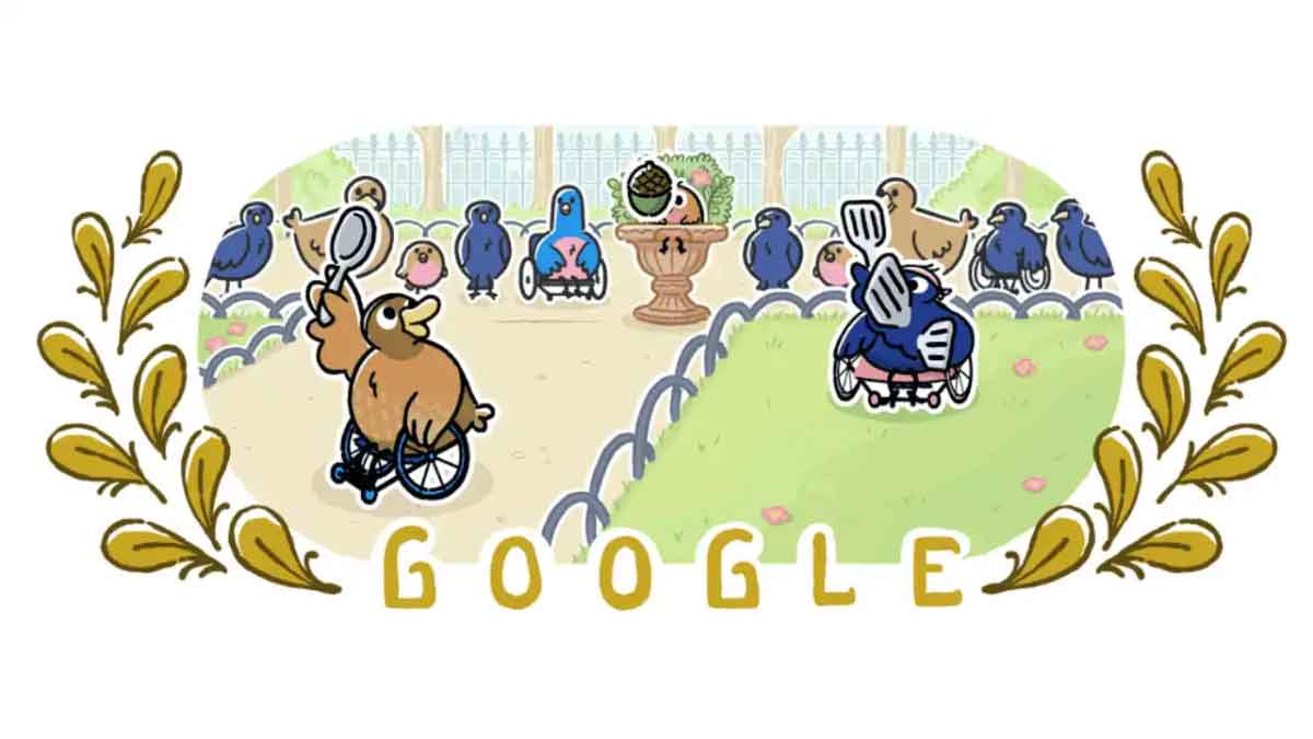 Google is celebrating the beginning of wheelchair tennis, created this funny doodle