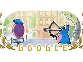 Google is celebrating the beginning of wheelchair tennis, created this funny doodle