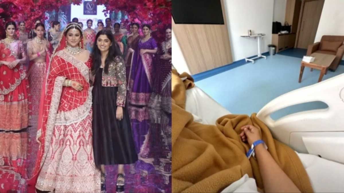 Hina Khan dazzles on the ramp, then returns to cancer treatment.