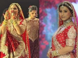 Hina Khan dazzles on the ramp, then returns to cancer treatment.