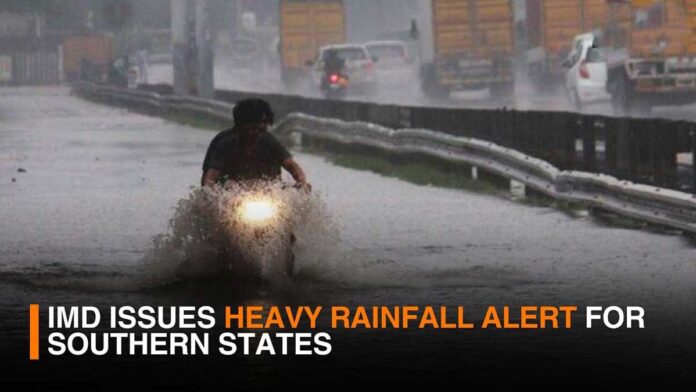 IMD issues rain and storm warning in southern states