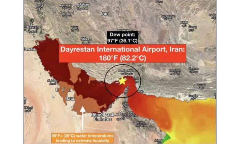 Iranian village hits Earth's highest heat index ever recorded at 82.2°C