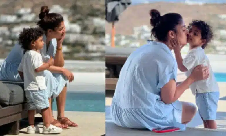 Nayanthara Enjoys Blissful Moments with Twins Uyir-Ulag in Greece!