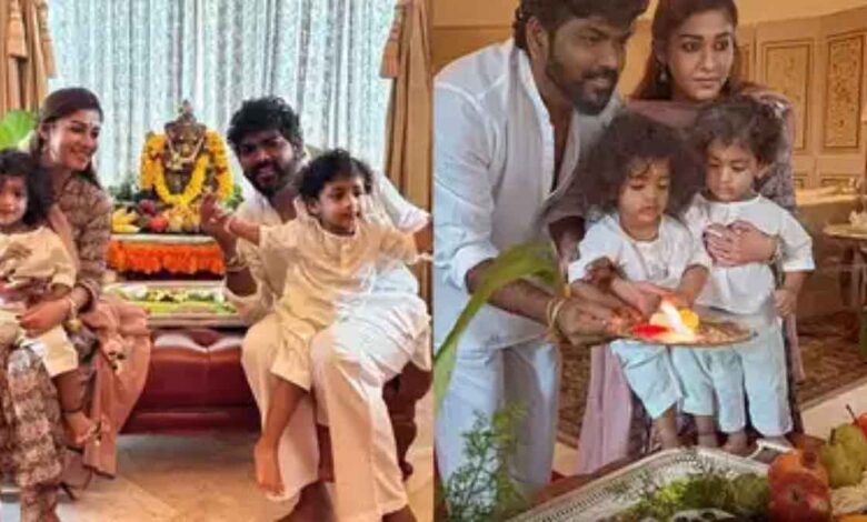 Nayanthara and Vignesh Shivan welcome Bappa on Ganesh Chaturthi