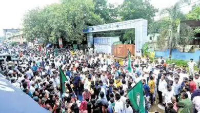 Odisha BJD workers demonstrated in front of Raj Bhavan over the attack on the fiancée of an army soldier