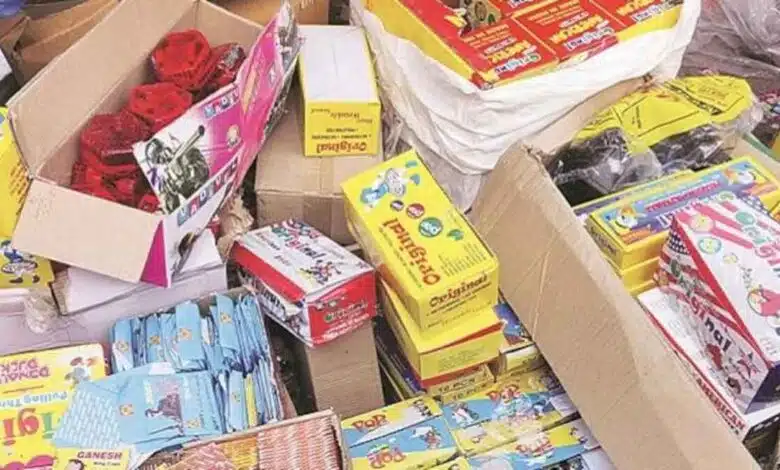 One person arrested for keeping firecrackers without license in delhi