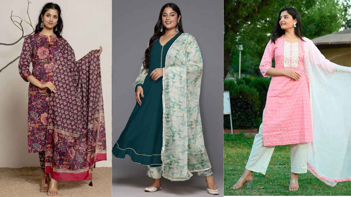 Over 70% off on Kurta Pant Dupatta Sets