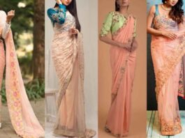 Peach Sarees Celebrities leading this festive season's fashion trend