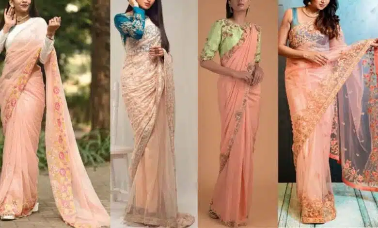 Peach Sarees Celebrities leading this festive season's fashion trend