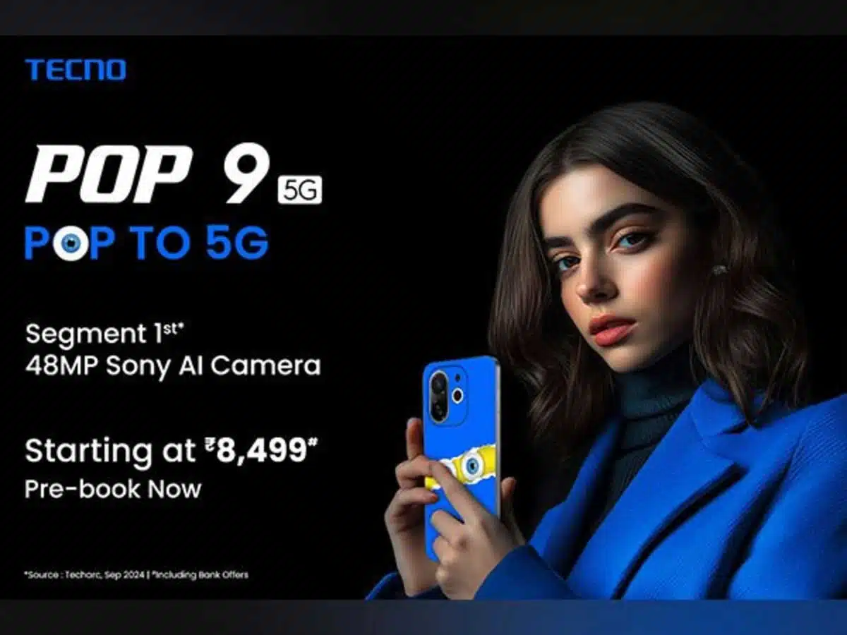 TECNO POP 9 5G launch with 48MP Sony AI camera