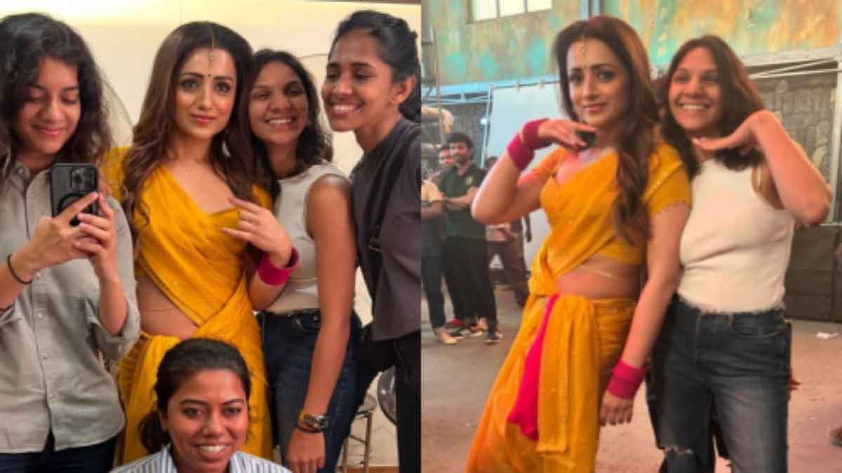 Trisha Krishnan gives sneak-peek into BTS pics of 'Matta' song from Vijay's 'GOAT'