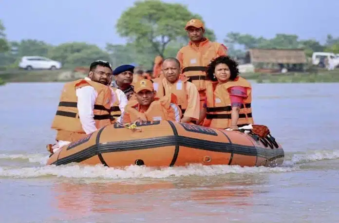 Uttar Pradesh CM Yogi Adityanath directed officials to carry out relief work in flood affected areas