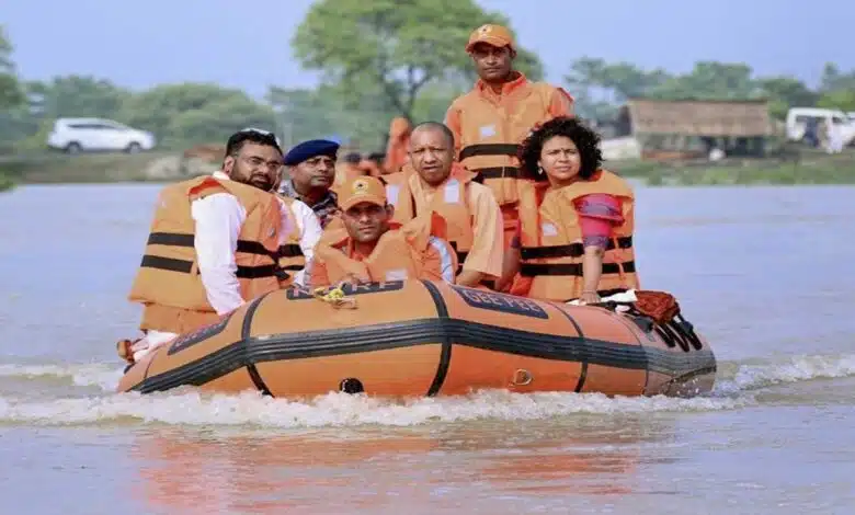 Uttar Pradesh CM Yogi Adityanath directed officials to carry out relief work in flood affected areas