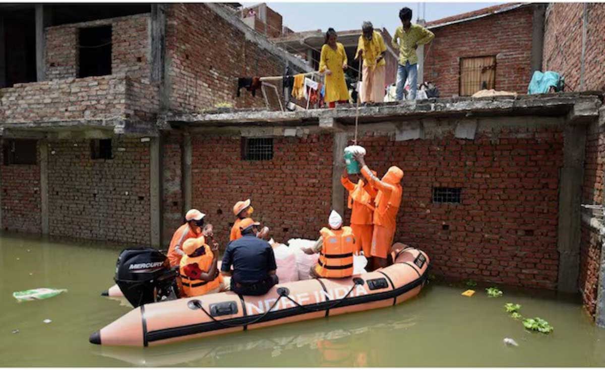 Uttar Pradesh CM Yogi Adityanath directed officials to carry out relief work in flood affected areas