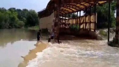 Uttar Pradesh Moradabad railway underpass submerged due to sudden rise in water level of rivers