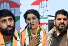 Vinesh Phogat and Bajrang Punia join Congress after Brij Bhushan alleges conspiracy