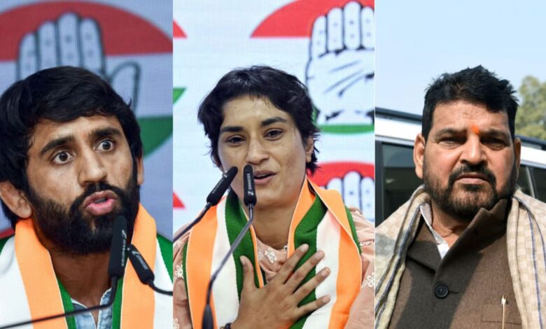 Vinesh Phogat and Bajrang Punia join Congress after Brij Bhushan alleges conspiracy