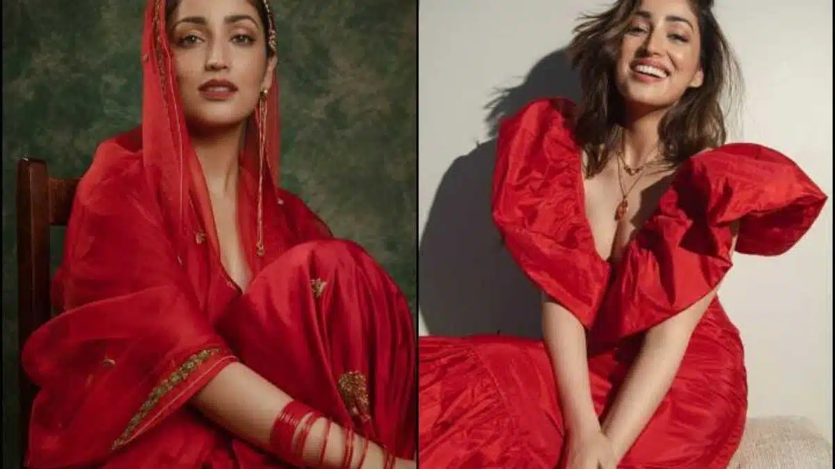 Yami Gautam Magic in a gorgeous red ethnic suit!