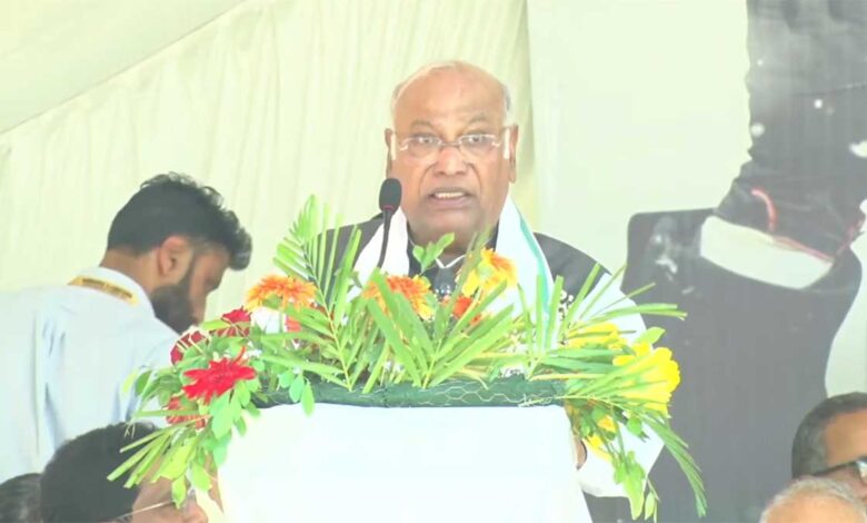 In Jammu-Kashmir Mallikarjun Kharge lashed out at BJP