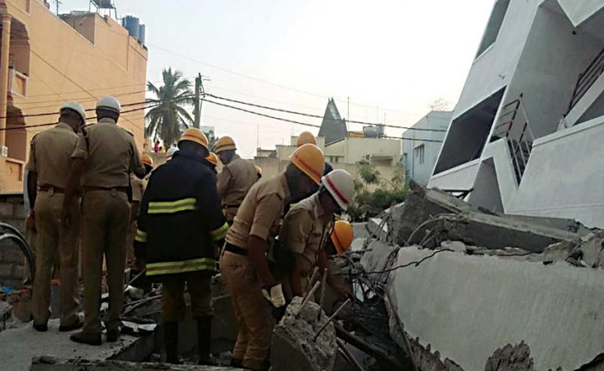 
17 workers trapped after under-construction building collapses in Bengaluru