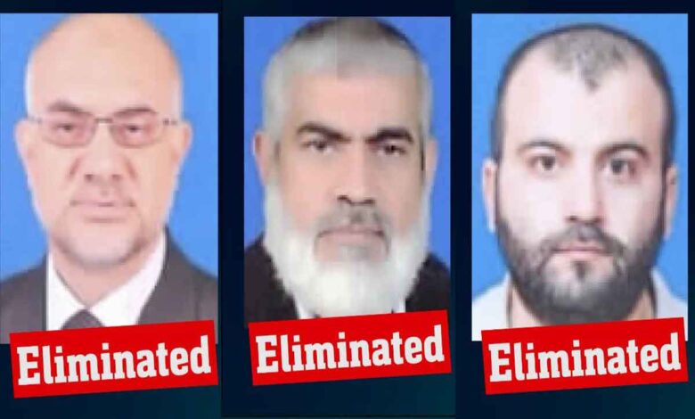 Israel claims, 3 Hamas Govt Chief killed in Gaza