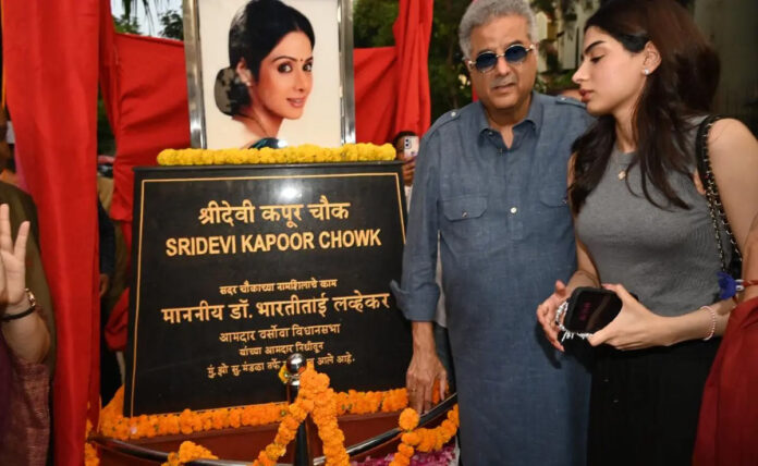 Boney Kapoor inaugurates the square named after his late wife Sridevi