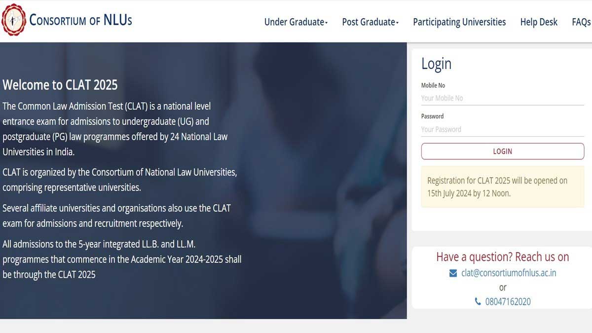 CLAT 2025 application correction window activated, check details