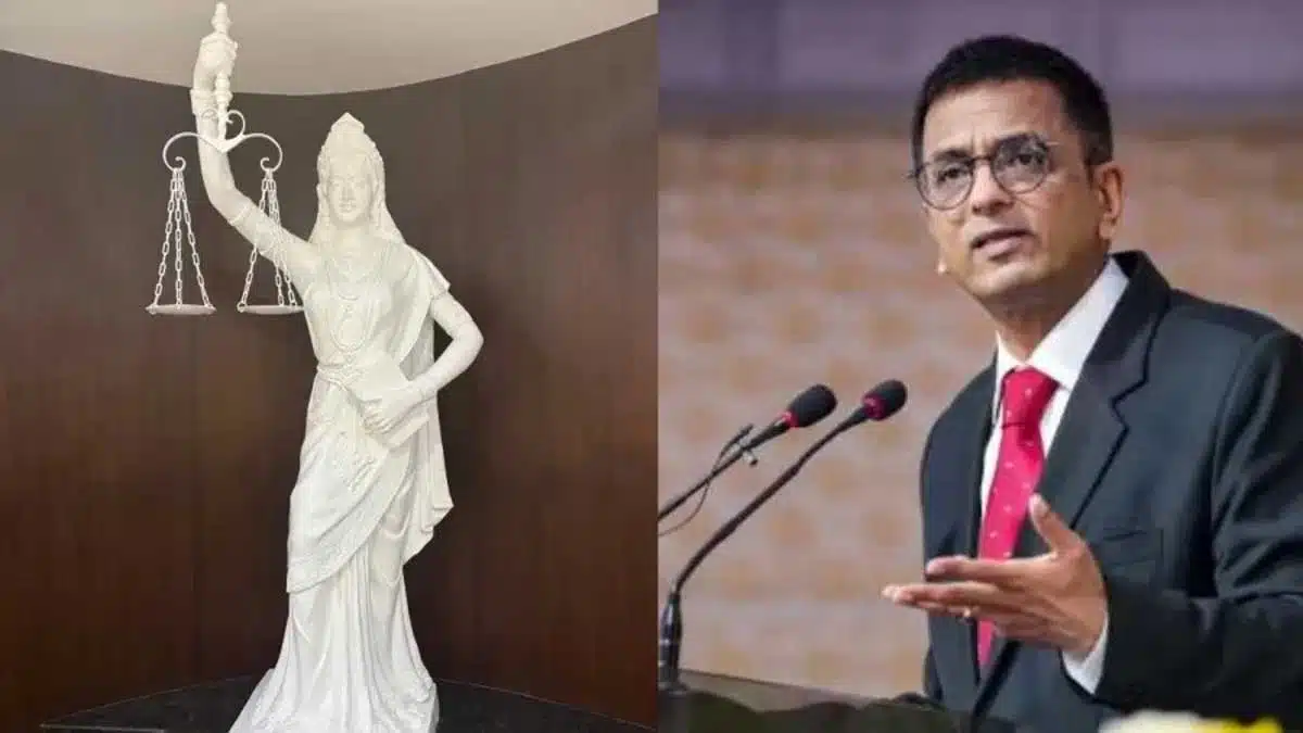 Changes in the statue of National Goddess of Justice