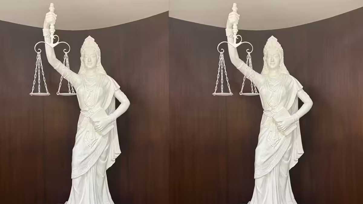 Changes in the statue of National Goddess of Justice