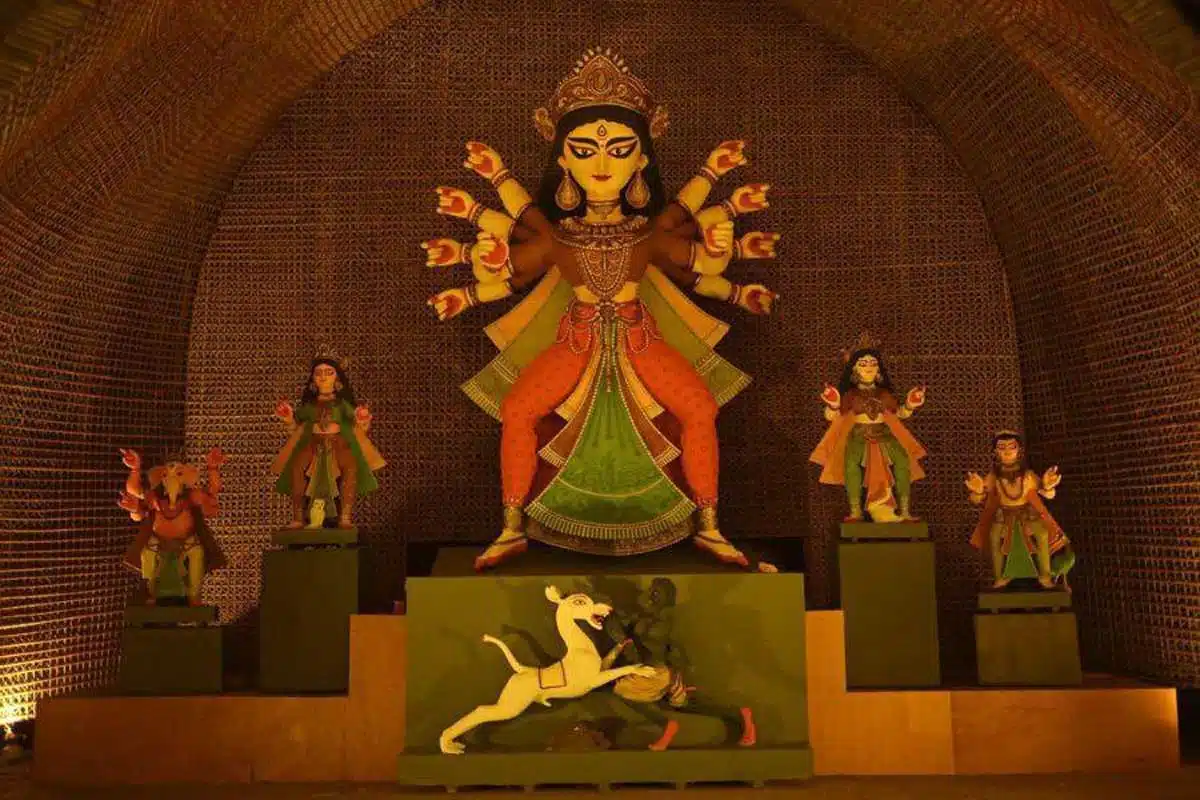 Durga Puja is being celebrated on the theme of shuddhi in Kolkata Hazra Park