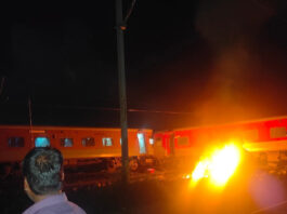 Train Accident In Tamil Nadu, 2 Coaches On Fire