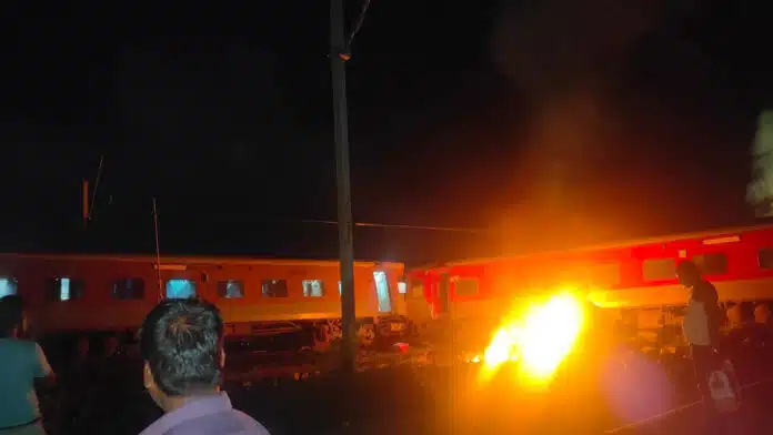 Train Accident In Tamil Nadu, 2 Coaches On Fire