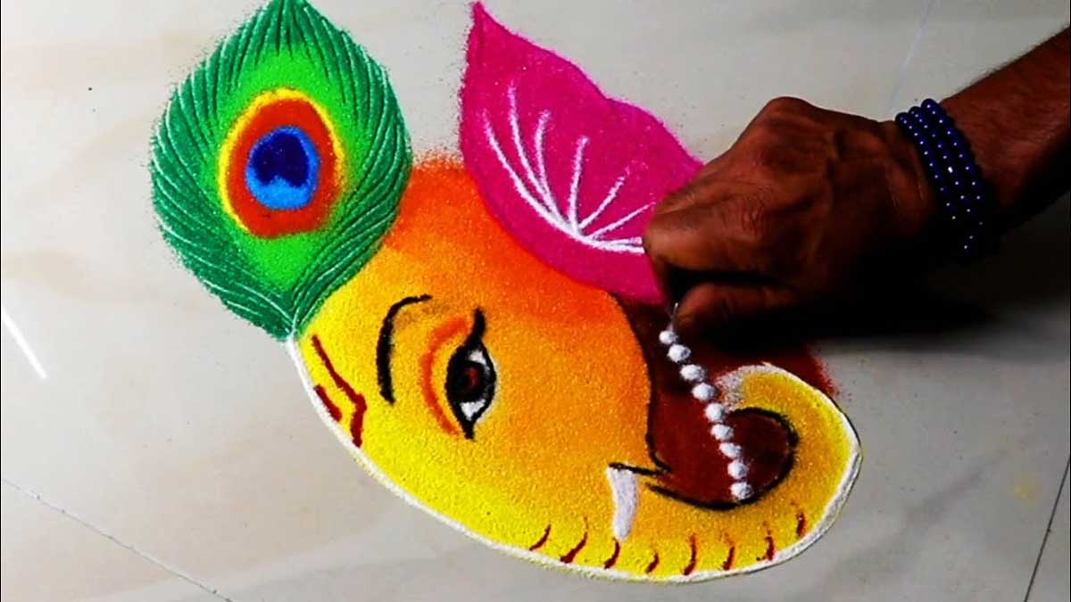 Latest Rangoli designs for Diwali