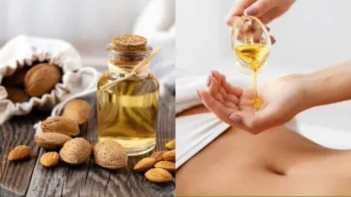 What are the benefits of applying almond oil?