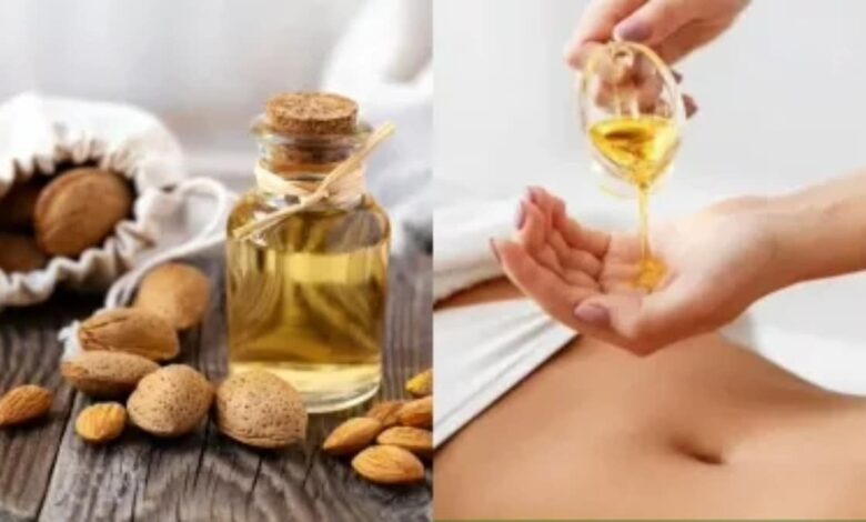 What are the benefits of applying almond oil?