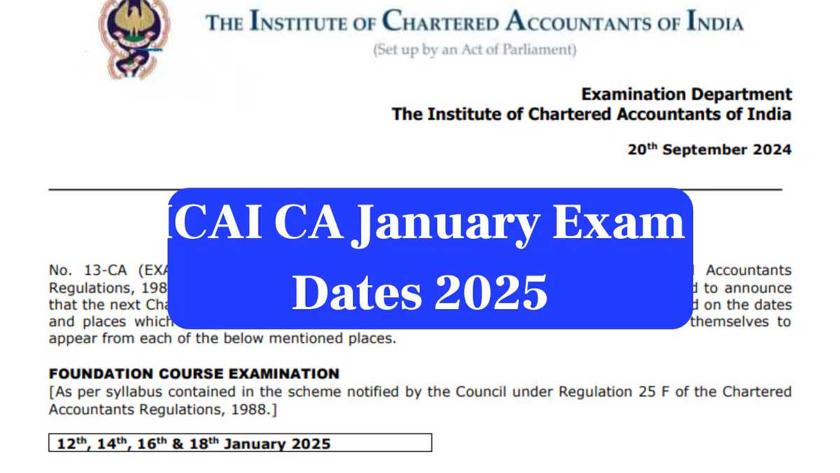 ICAI invites applications for observers for CA exam in January 2025