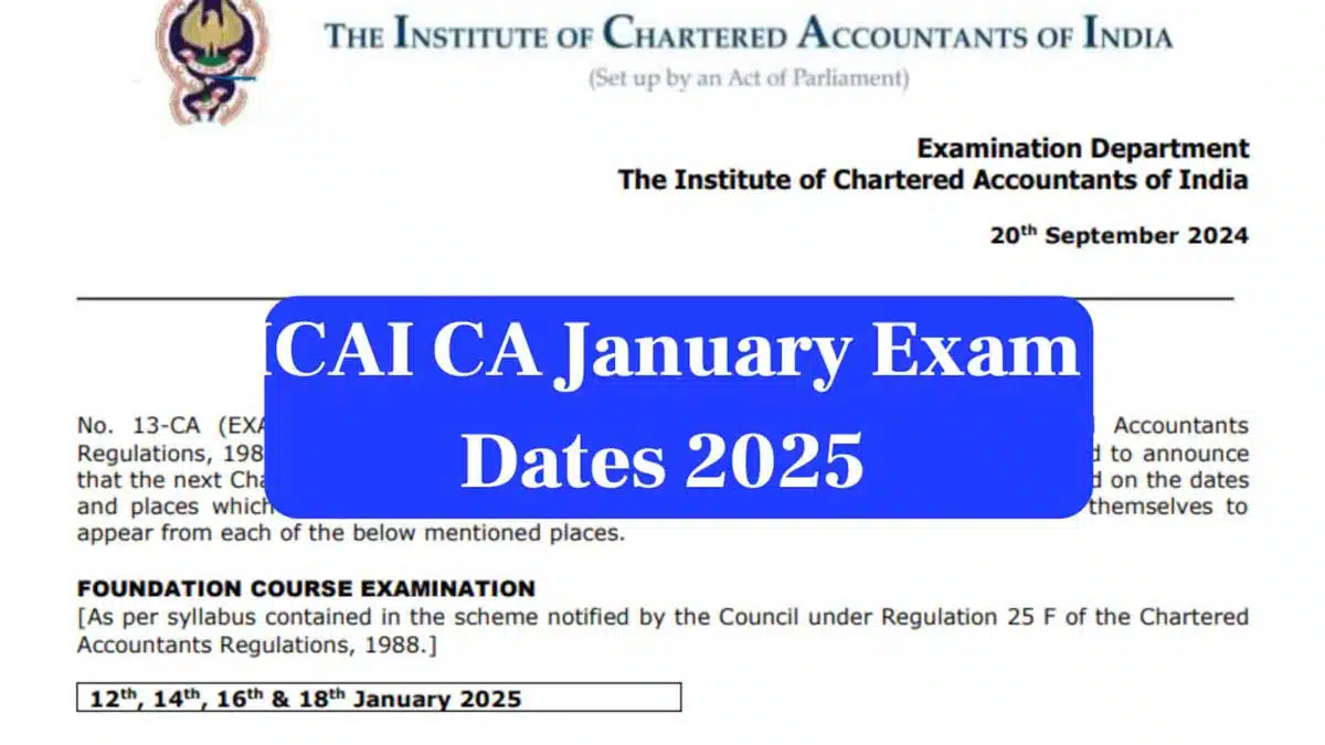 ICAI invites applications for observers for CA exam in January 2025