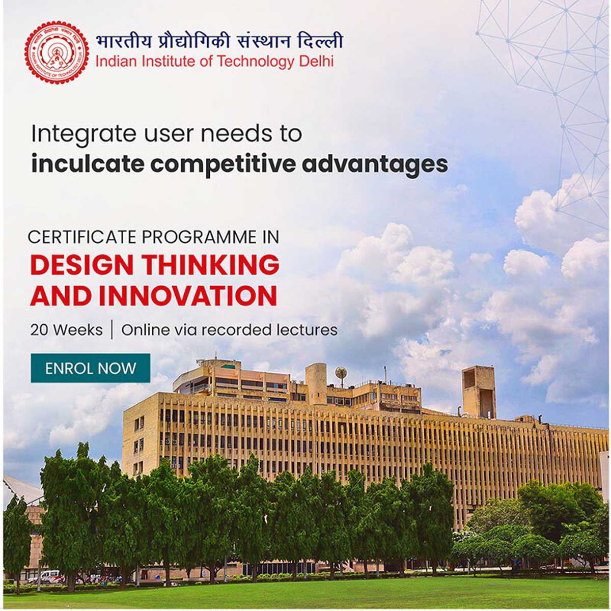 IIT Delhi offers Design Thinking and Innovation Certificate Programme, check details