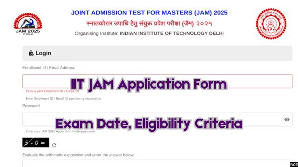 IIT JAM 2025 registration date extended, see details