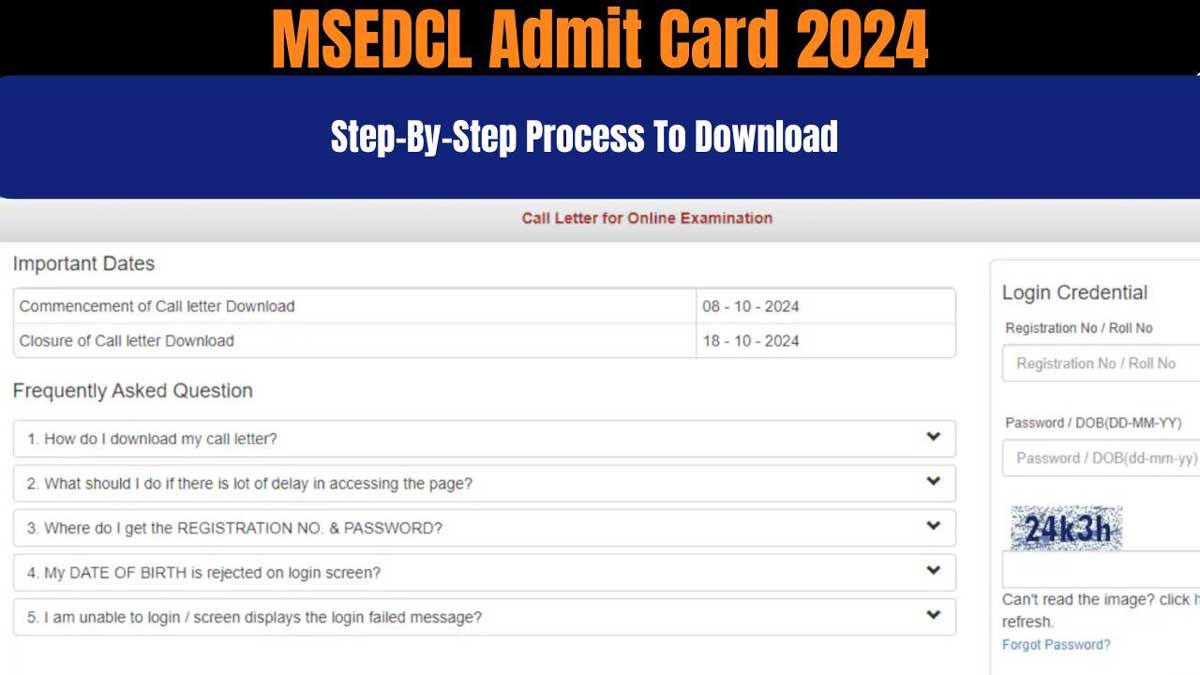 MSEDCL Junior Assistant Admit Card 2024 Released, Check Details