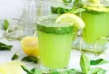 Mint and Lemon Juice A refreshing blend of taste and health"