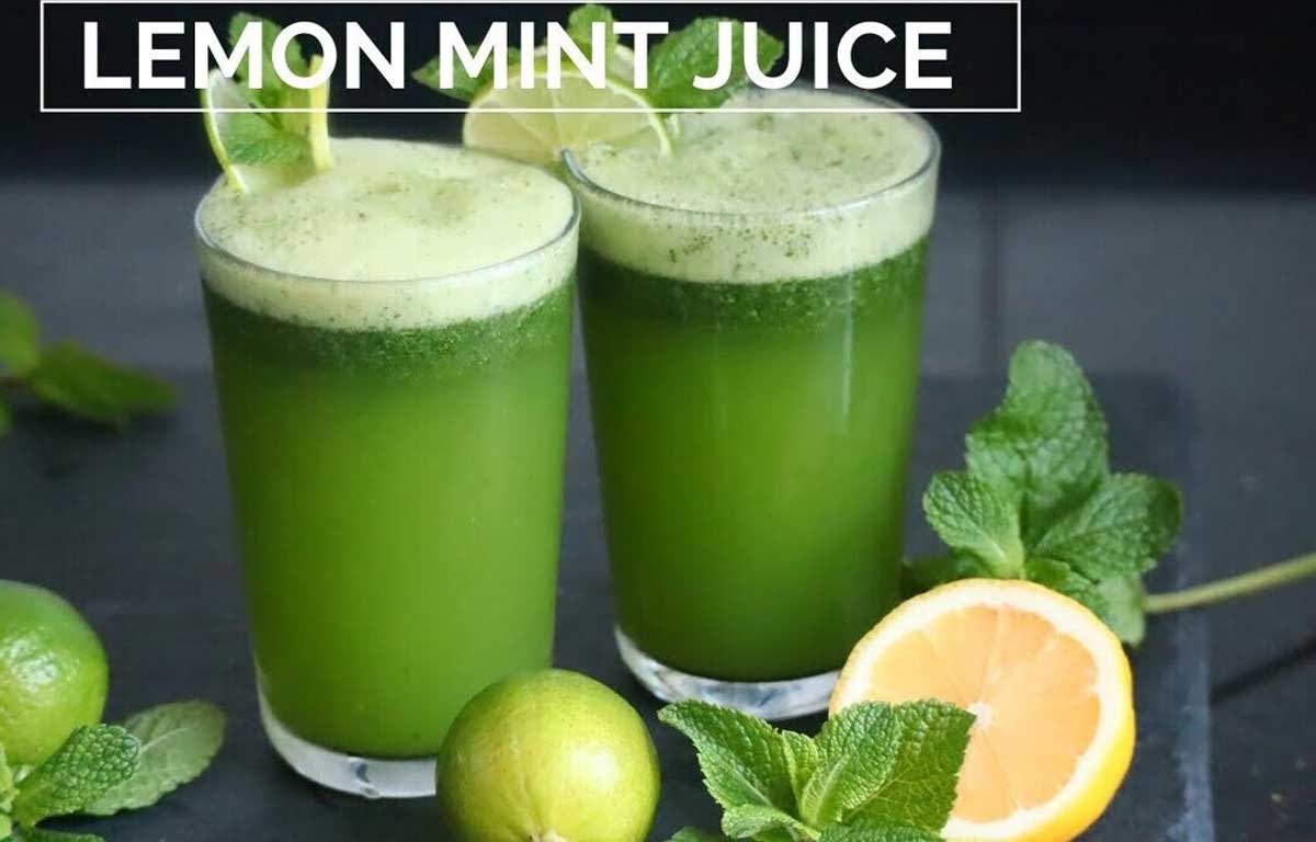 Mint and Lemon Juice A refreshing blend of taste and health"