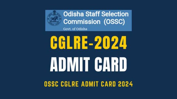 OSSC CGL Odisha Staff Selection Commission has released the admit card for CGL 2024