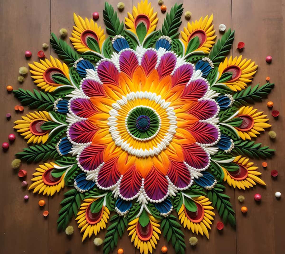 Latest Rangoli designs for Diwali