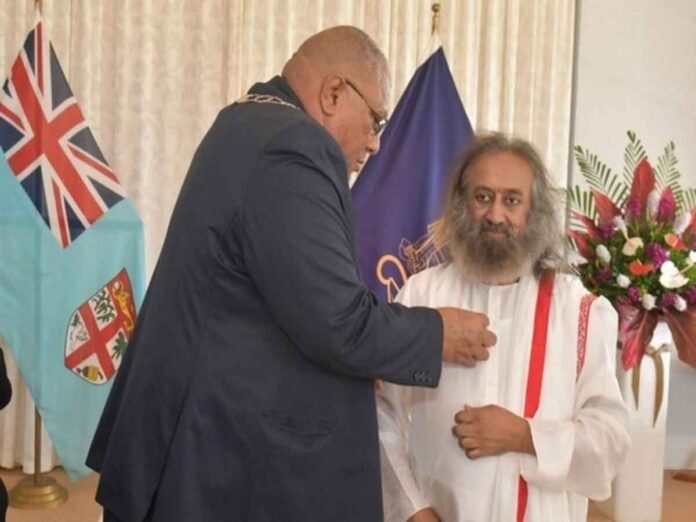 Republic of Fiji honours Sri Sri Ravi Shankar with its highest civilian honour