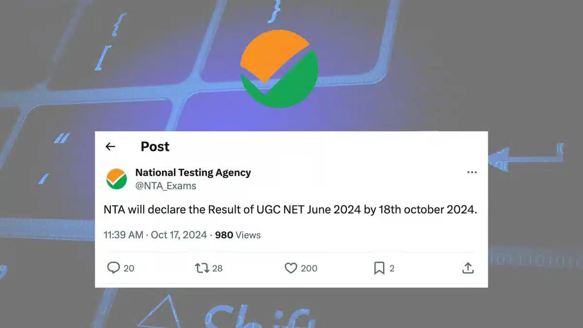 UGC NET June 2024 Result to be declared on October 18