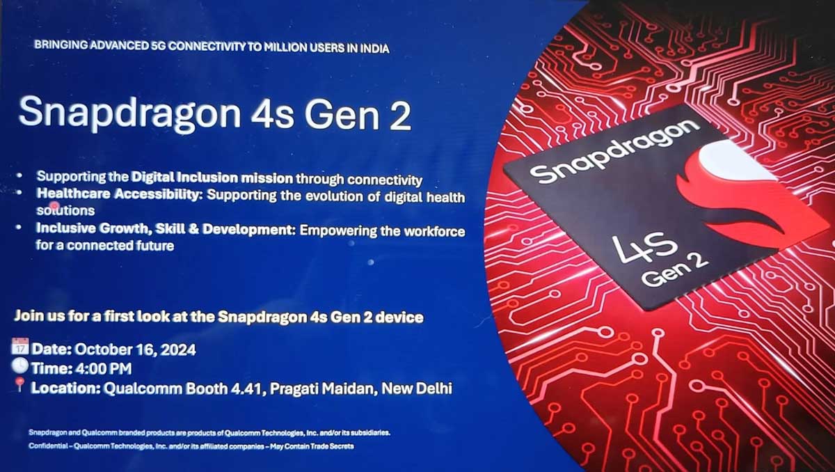 Xiaomi may launch the first Snapdragon 4s Gen 2 SoC-powered smartphone at Indian Mobile Congress 2024