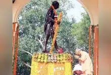 Yogi Adityanath paid floral tributes to Mahatma Gandhi on his 155th birth anniversary
